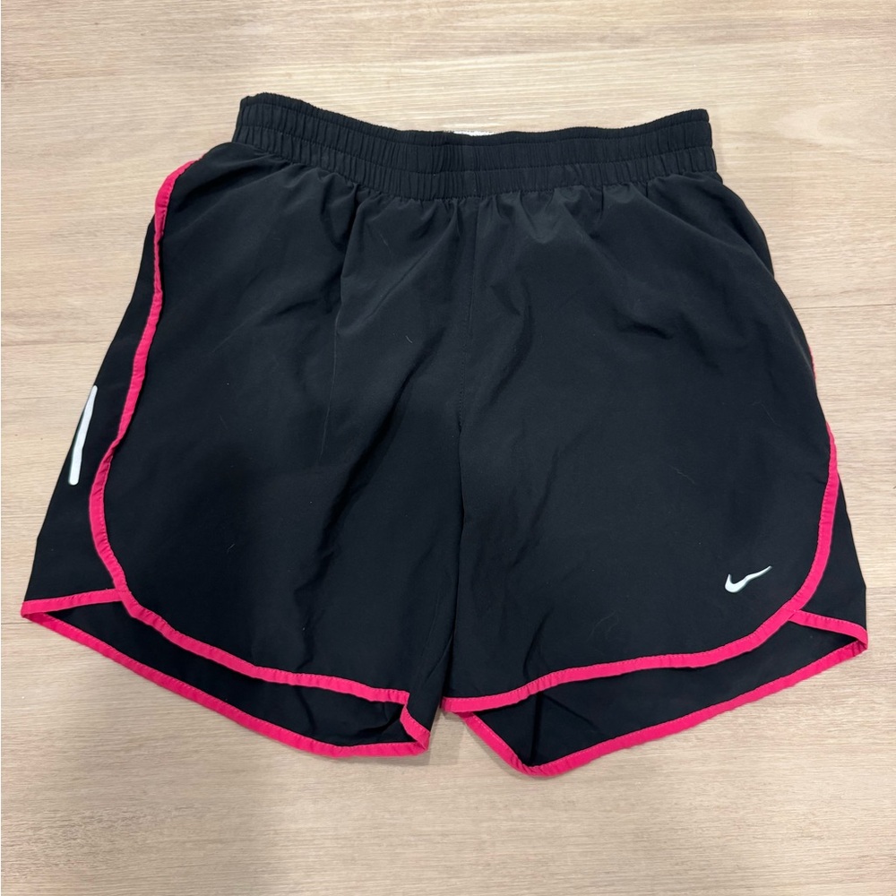 Nike Women's Black Running Shorts with Pink Trim